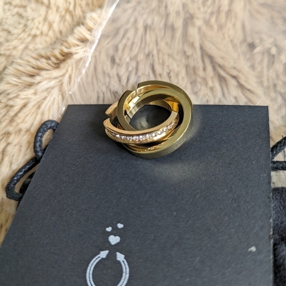 VITA FEDE Gold Pave Ring Stack NEW - Picture 4 of 9